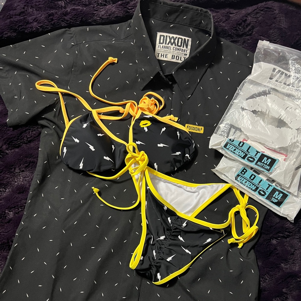 Dixxon Vixxon Bolt Bikini and Party Shirt